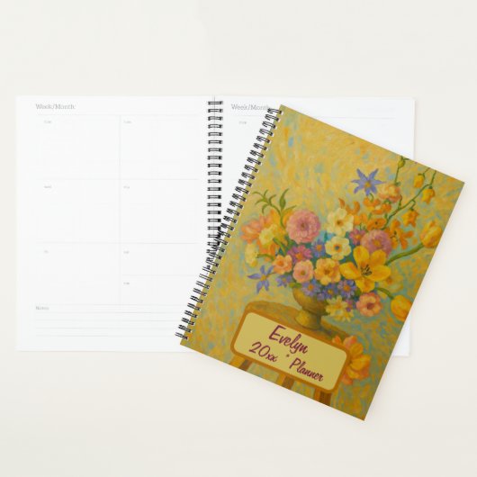 Custom Name  Floral Planner Planer (Anzeige)