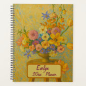 Custom Name  Floral Planner Planer (Vorderseite)