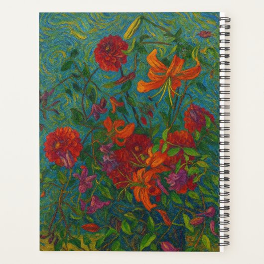 Custom Name  Floral Planner Planer (Rückseite)