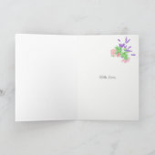 Custom Name Floral Thank You for Weekend Dankeskarte (Innenseite)