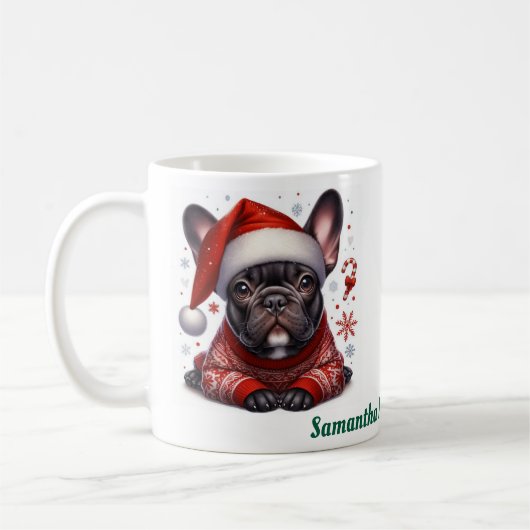  Custom name, French bulldog  Kaffeetasse (Links)