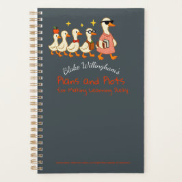 Custom Name Fun Cool Teacher Goose Planner Planer