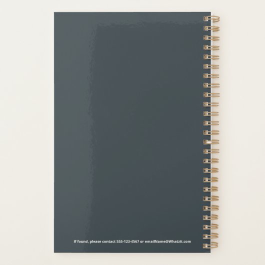 Custom Name Fun Cool Teacher Goose Planner Planer (Rückseite)