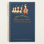 Custom Name Fun Cool Teacher Goose Planner Planer (Vorderseite)