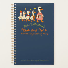 Custom Name Fun Cool Teacher Goose Planner Planer