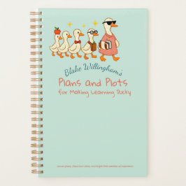 Custom Name Fun Cool Teacher Goose Planner Planer