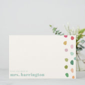 Custom Name, Fun Gift for Teachers Stationery Briefpapier (Stehend Vorderseite)