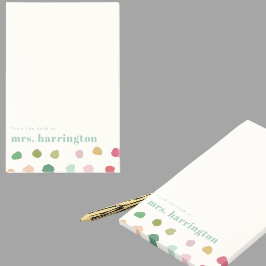 Custom Name Fun Gift for Teachers Stationery Post-it Klebezettel