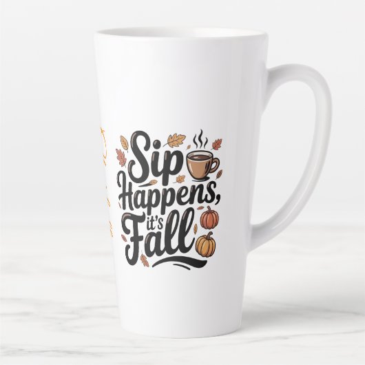 Custom name funny fall saying Mug Milchtasse (Rechts)