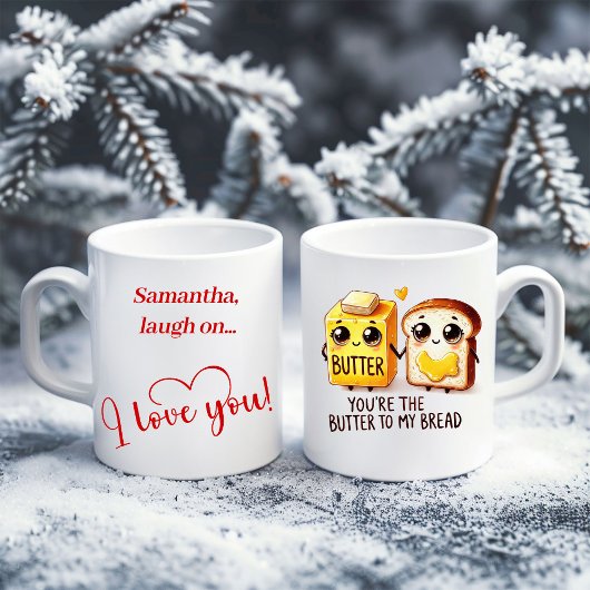 Custom Name Funny Food Mug Gift for Girlfriend Kaffeetasse