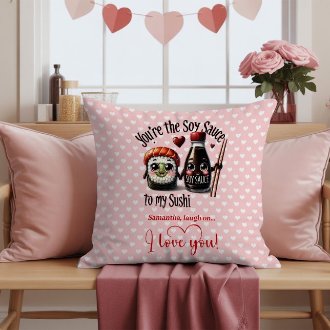 Custom Name Funny Food Quote Valentine Pillows Kissen (Custom Name Funny Food Quote Valentine Pillow

)