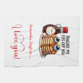 Custom Name Funny Food Towel Romantic Valentine Geschirrtuch (Horizontal)