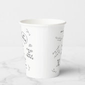 Custom name, funny love note handwriting wedding pappbecher (Rechts)