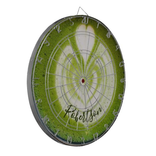 Custom Name Funny Matcha Latte Lover Green Tea Dartscheibe (Vorderseite Links)