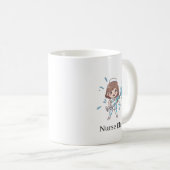 Custom Name Funny Nurse Overflowing Syringe Mug Kaffeetasse (VorderseiteRechts)