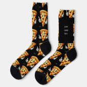 Custom Name Funny Pizza Socks – Personalized Gift" Socken (Linkes Detail)
