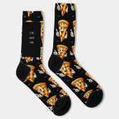 Custom Name Funny Pizza Socks – Personalized Gift" Socken (Rechts)