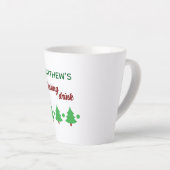 Custom Name Funny Thinking Drink Christmas Trees Milchtasse (Rechte Ecke)
