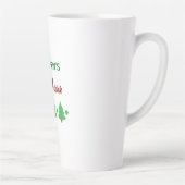 Custom Name Funny Thinking Drink Christmas Trees Milchtasse (Rechts)