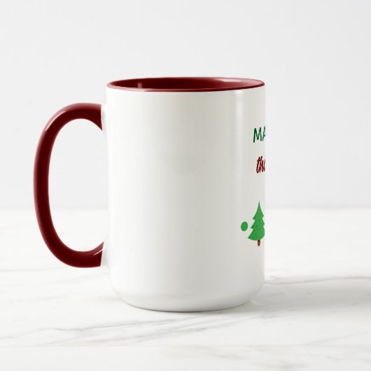 Custom Name Funny Thinking Drink Christmas Trees Tasse (Links)
