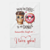 Custom Name Gift for Girlfriend Valentine Towel Geschirrtuch (Vertikal)