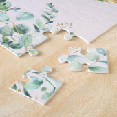 Custom Name Girls Koala Bear Pink & Greenery Puzzle (Seite)