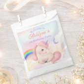 Custom Name Girls Pastel Rainbow Unicorn Geschenktütchen (Ausgeschnitten)