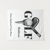 Custom Name Golf Wandteppich (Vorderseite (Horizontal))