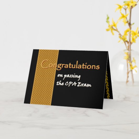 CUSTOM NAME Gratulationen - CPA Exam Karte (Gelbe Blume)