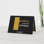 CUSTOM NAME Gratulationen - CPA Exam Karte (Rückseite)