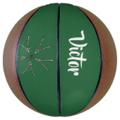 Custom name green bloom basketball (Vertikal)