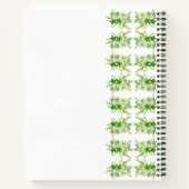 Custom Name Green Watercolor Floral Notebook Notizblock (Rückseite)