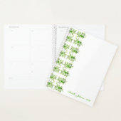 Custom Name Green Watercolor Floral Planer (Anzeige)