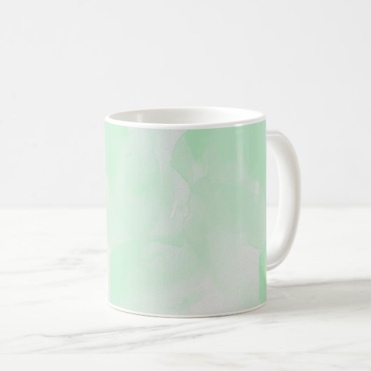 Custom name green watercolor kaffeetasse (VorderseiteRechts)