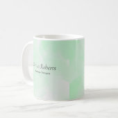 Custom name green watercolor kaffeetasse (Vorderseite Links)