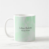 Custom name green watercolor kaffeetasse (Links)