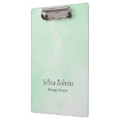 Custom name green watercolor klemmbrett (Links)