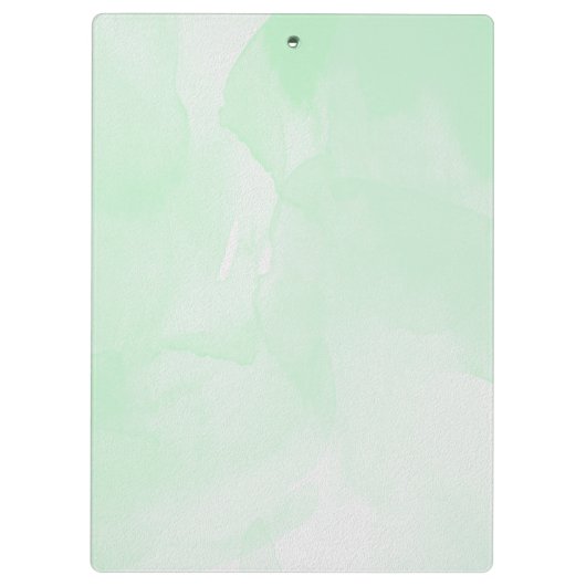 Custom name green watercolor klemmbrett (Rückseite)
