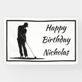 Custom Name Greeting Golf Golfer Player Banner (Horizontal)