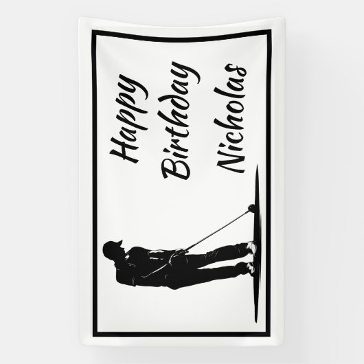 Custom Name Greeting Golf Golfer Player Banner (Vertikal)