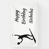Custom Name Greeting Tennis Player Banner (Vertikal)