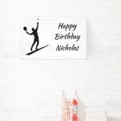 Custom Name Greeting Tennis Player Banner (InSitu)