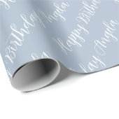 Custom Name Happy Birthday Script Gift Geschenkpapier (Rolleneckpunkt)