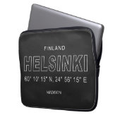 Custom Name Helsinki Coordinates Laptopschutzhülle (Vorderseite Links)