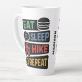 Custom Name Hiking Milchtasse (Linke Ecke)