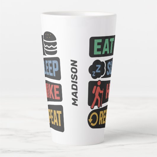 Custom Name Hiking Milchtasse (Vorderseite)