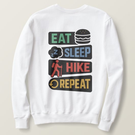 Custom Name Hiking Sweatshirt (Design Rückseite)