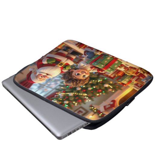 Custom Name Holiday KeepsakeElectronics Bag Laptopschutzhülle (Vorne Knopf)