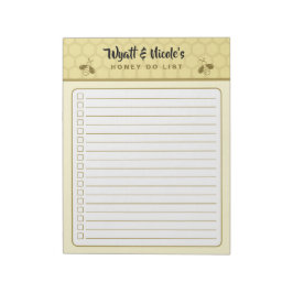 Custom Name Honey Do List Notepad Notizblock