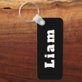 Custom Name Keychain black white - Liam Schlüsselanhänger (Vorderseite)
